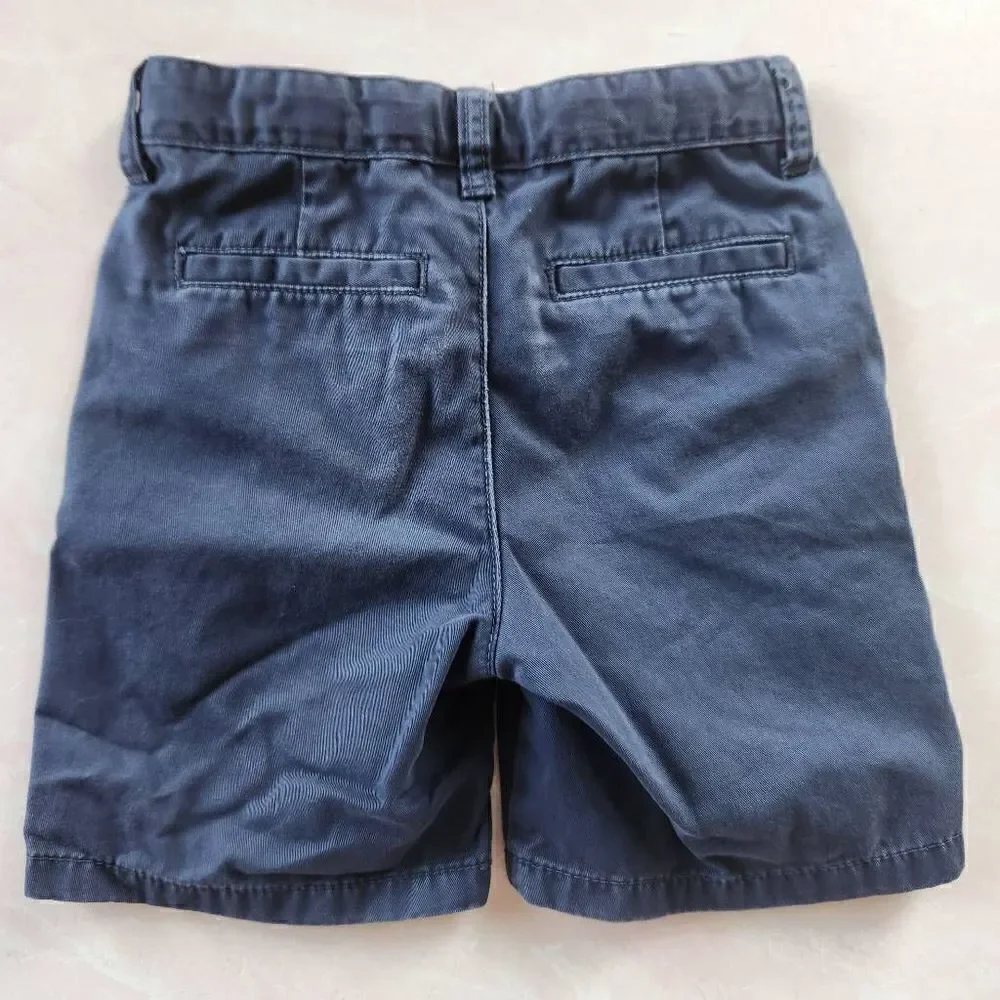 Gymboree boys size 5 navy blue Stanton cotton shorts school uniform